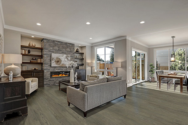 Hardwood floor product shown